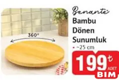BENANTE BAMBU DÖNEN SUNUMLUK 25 CM